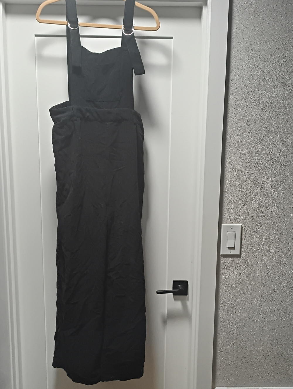 SHEIN Black Corduroy Overalls